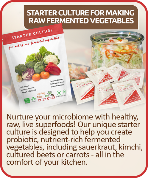 Cutting Edge Cultures Vegetable Starter Culture, 2 Pouches, 4g