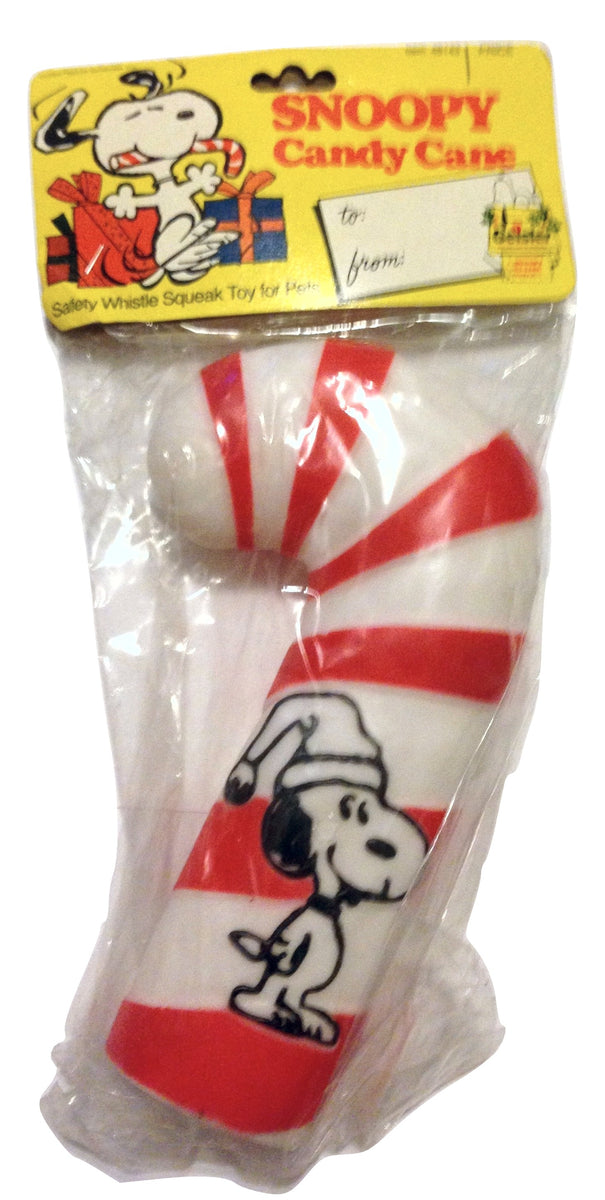 Snoopy Candy Cane Dog Toy Peanuts Christmas Vintage Collectable Squeak Pet Xmas Geisler 48143 ConAgra, Size: Vintage Candy Cane, Red