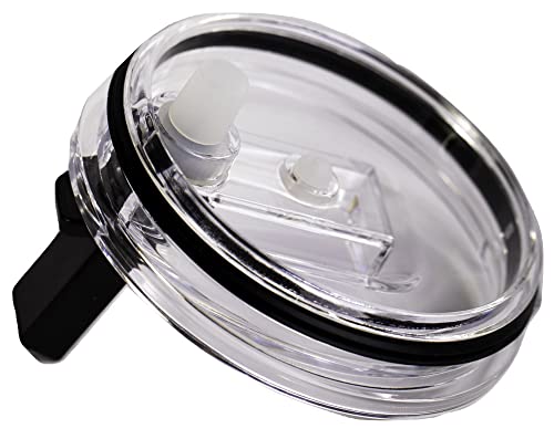 Travel Mug Sip Straw Lid 30 oz Flip Suction Replacement Top Cap Vacuum Insulated Tumbler Rambler Suck Sippy Mouth Spill Bottle Fits Yeti Ozark Polar Sic Rocky CocoStraw (1 Sip Lid + 1 Handle 30oz)