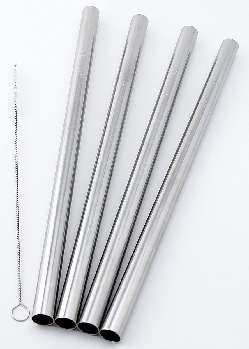 Large 12mm Metal Boba Straw Set (4-Pack)