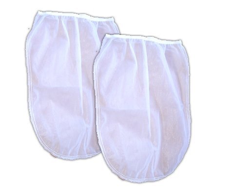 2 Fine Mesh Nut Milk Jelly Strainer Bags (1 Gal) XL Extra Large + Juicing and Sprouting eBook "Juicing Start Up Guide"