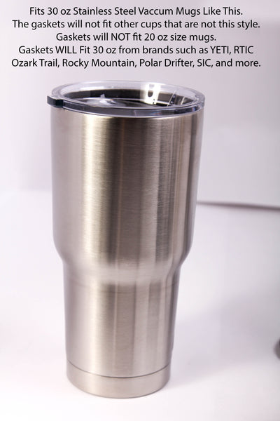 Replacement Rubber Gasket Seal Ring 30 oz Tumbler Vacuum Stainless Steel Cup Flex Spare Yeti Ozark Trail Rocky Mountain Mossy Top Lid CocoStraw Brand