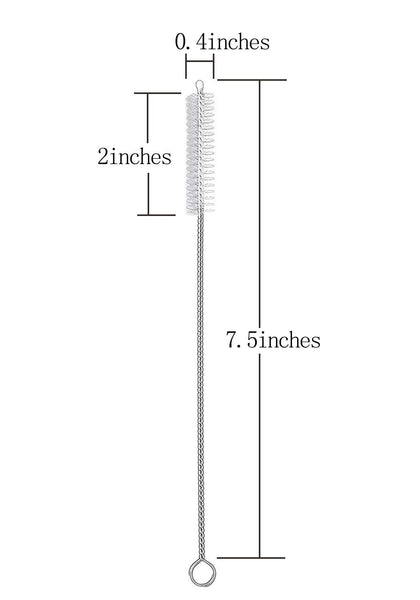 2 Starbucks Straws Cleaning Brush -- BPA Free -- 2 Heavy Bristle Straw Cleaner for Washing Ss Drink Straws, Tea Pot Spout, Glass Bottles, Mini, Micro, Pipe