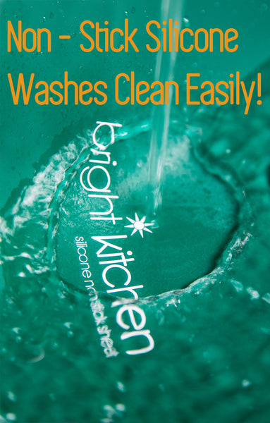 4 Silicone Dehydrator Sheets NON-Toxic for Nesco Round Dehydrators Fruit Roll Up Fruit Leather Circle ReUsable Flexible Non Stick - 4 FLAT Sheets