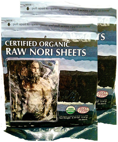 Raw Organic Nori Seaweed Sheets 100 pack