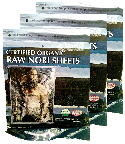 Raw Organic Nori Seaweed Sheets 150 pack