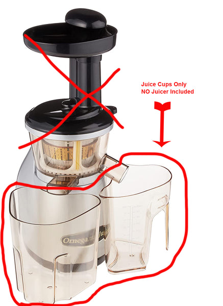 Juicer Bowl Cup Set fits Omega VRT330 VRT350 VRT400 fits Tribest, fits Hurom Replacement Vertical Juice Collection Containers 2bowls