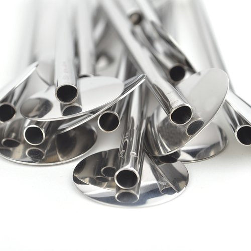 12 Pcs Stainless Steel Spoon Straws, Straw Stirrers, 7.5 inch, Party Favor Drinking Mint Julep Metal Stir Stick CocoStraw
