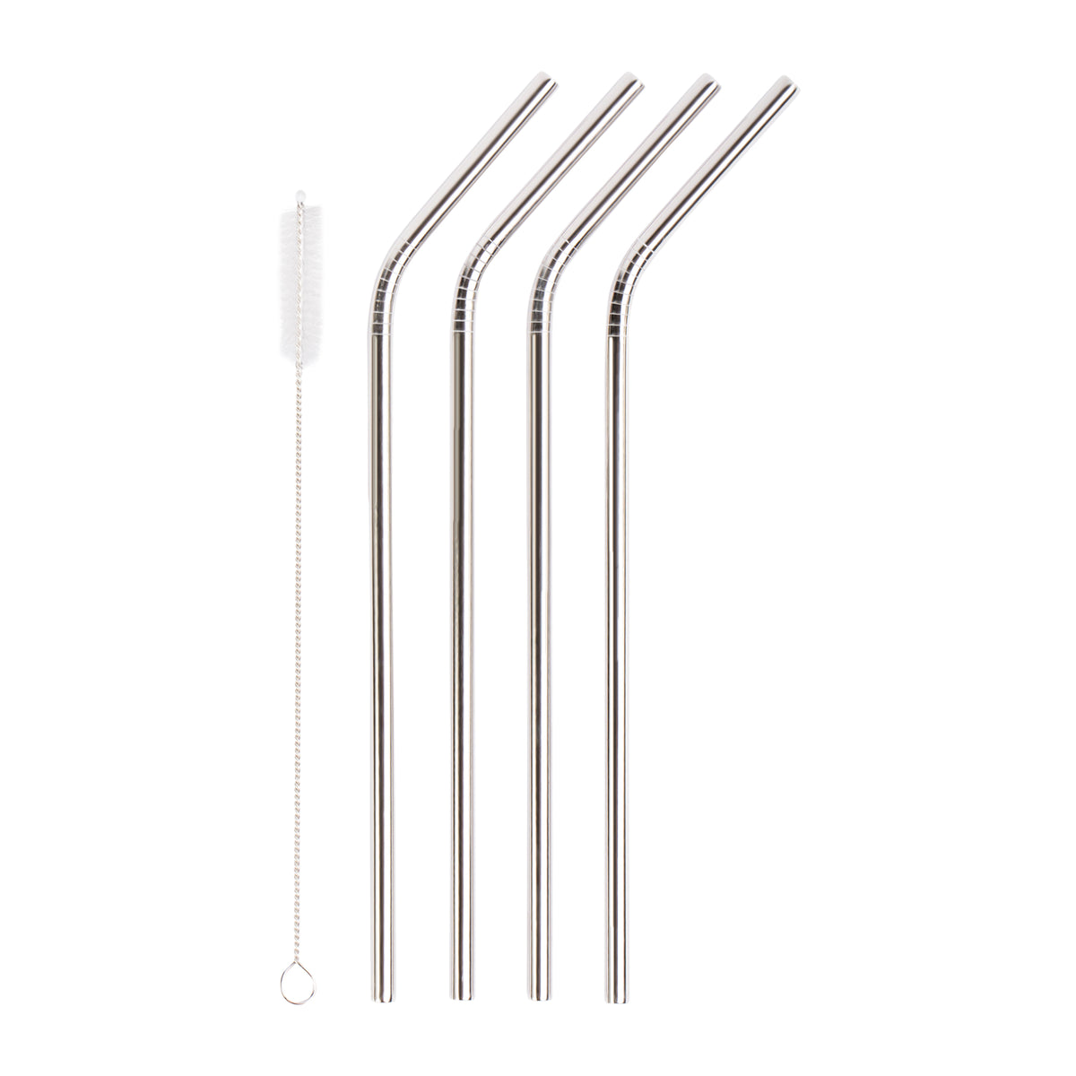 8.5 Bent Stainless Steel Straw (4 pack)