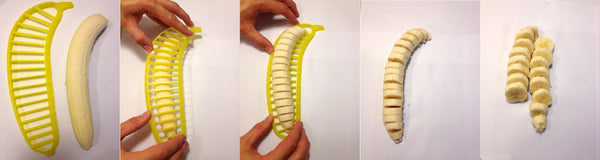 Banana Slicer Cutter * Banana Magic * Kitchen Tool - Handy Gadget instantly slice chop banana chips no knife necessary !