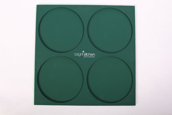 Dehydrator Mold Shape Circle Crust + 3 Flat Drying Sheets Silicone Mat for Excalibur Dehydrating 14" x 14" Raw Tortilla Cracker Cookie Pizza Drying Bright Kitchen Brand