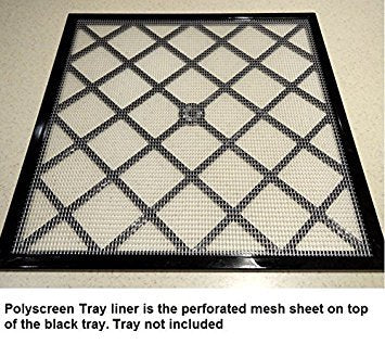 14" x 14" Polyscreen Mesh Tray Screen Inserts Compatible With 5 and 9 Tray Excalibur Dehydrators- 5 Pack