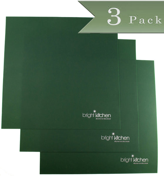Set of 3 - 14" x 14" Silicone Sheets for Excalibur Dehydrator Bright Kitchen Re-Usable Non-Stick Mat