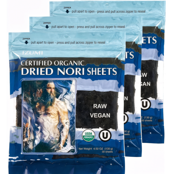 Raw Organic Nori Seaweed Sheets 150 pack