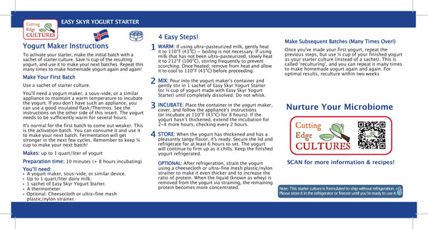 Easy Skyr Yogurt Starter Cutting Edge Cultures