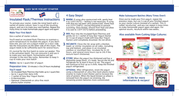 Easy Skyr Yogurt Starter Cutting Edge Cultures