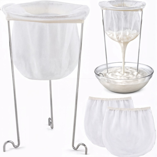 Jelly Straining Stand with Nylon Bags – Perfect for Homemade Jelly, Greek Yogurt, and Skyr