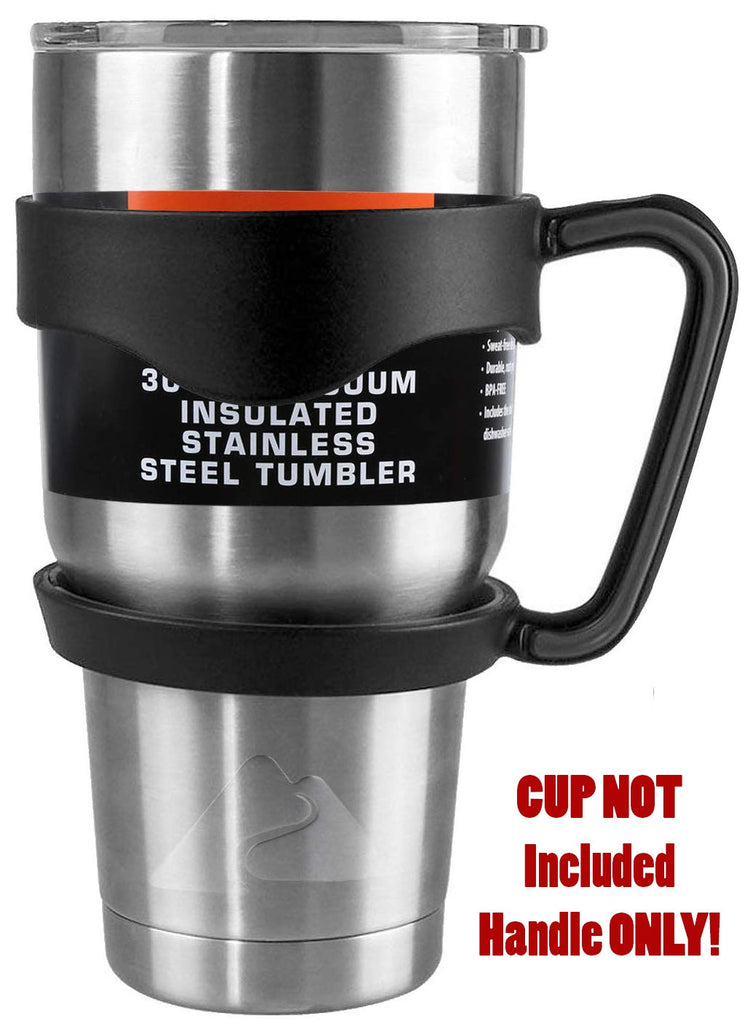 Travel Mug Sip Straw Lid + Handle 30 oz Flip Suction Replacement Top C –