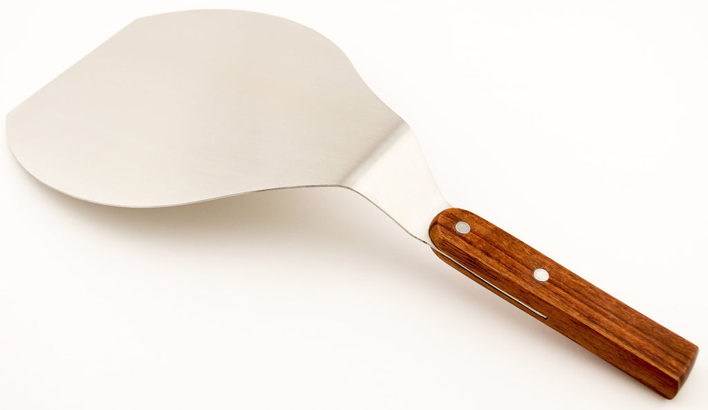 Extra-Large Stainless Steel Wide Spatula Turner with Strong Wooden Handle -  Dishwasher Safe Pizza Peel Kitchen Utensil 
