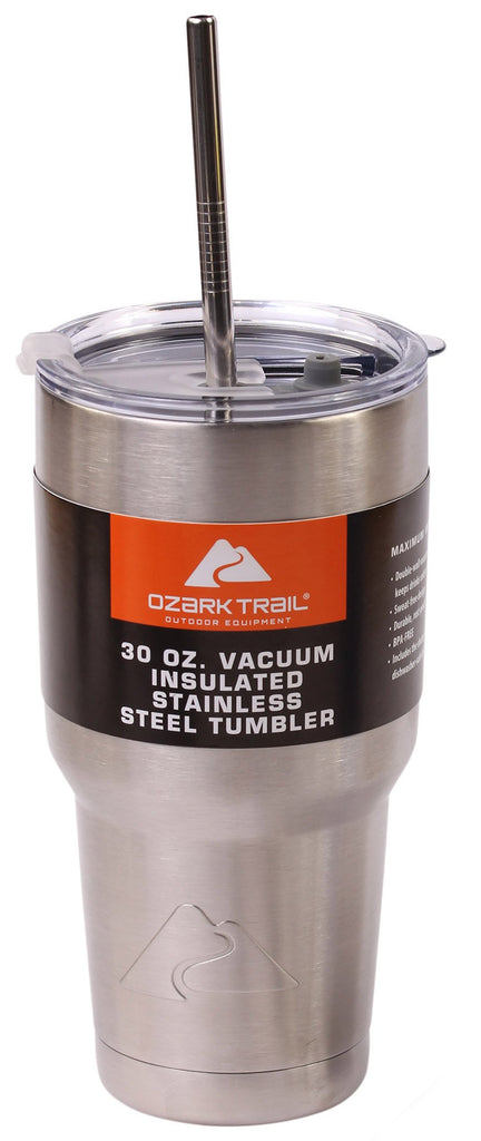 Ozark Trail 30-Ounce Double-Wall, Vacuum-Sealed Tumbler, Stainless Steel