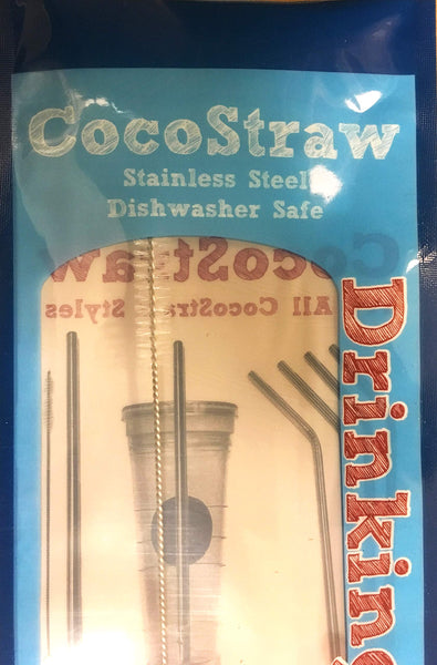 Pipe Cleaning Cleaner Brush - For Glass, Smoke, - CocoStraw Brand Heavy Duty Cleaner with Stainless Steel Handle