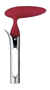 Apple Corer Lever Tool by BRIGHT KITCHEN Stainless Steel Pear Fruit Seed Remover Cherry Red Grip with Serrated Blade