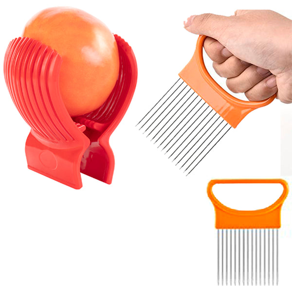 Tomato Slicer - Fruit And Vegetable Cutter - Cutting Holder 