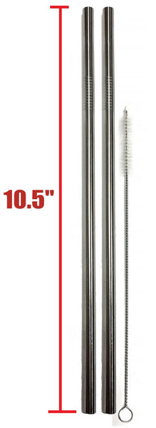 Venti Travel Mug Replacement Straws 2qty - Stainless Steel For Hot & Cold To-Go Drink Cups
