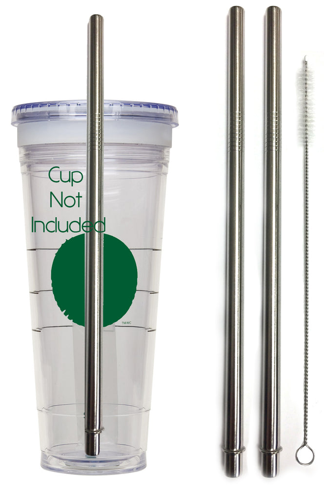 CocoStraw Travel Mug Replacement Straws- 2Qty - Stainless Steel Drink for Hot & Cold Grande To-Go Drinking Tumbler Rambler Cups