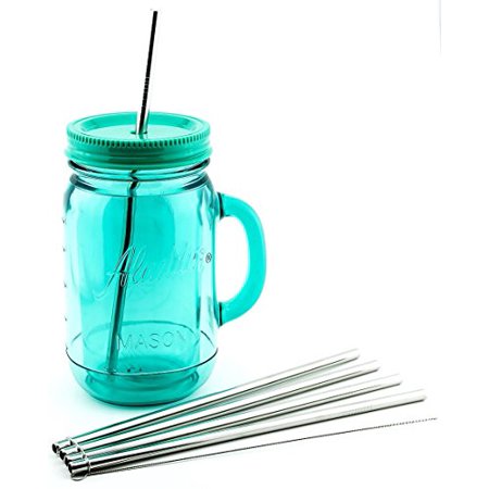4 Pack CocoStraw for Bubba Hero 20 oz Silver Tumbler PerfectFit 18/8 Stainless Steel Drinking Straws with Cleaning Brush