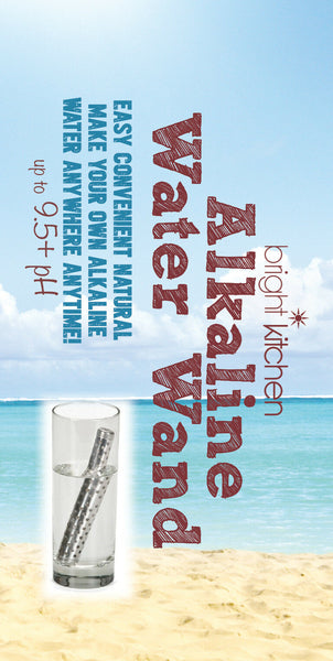 Alkaline Water Wand by Bright Kitchen Stick ReUsable Portable Make Your Own High 9.5pH Mineral Water Makes 100 gallons