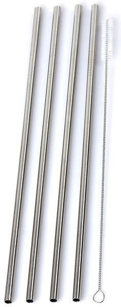 4 LONG Stainless Steel Straws Compatible With Mossy Oak 30-Ounce Double Wall Stainless Steel Mug - CocoStraw Brand Drinking Straw