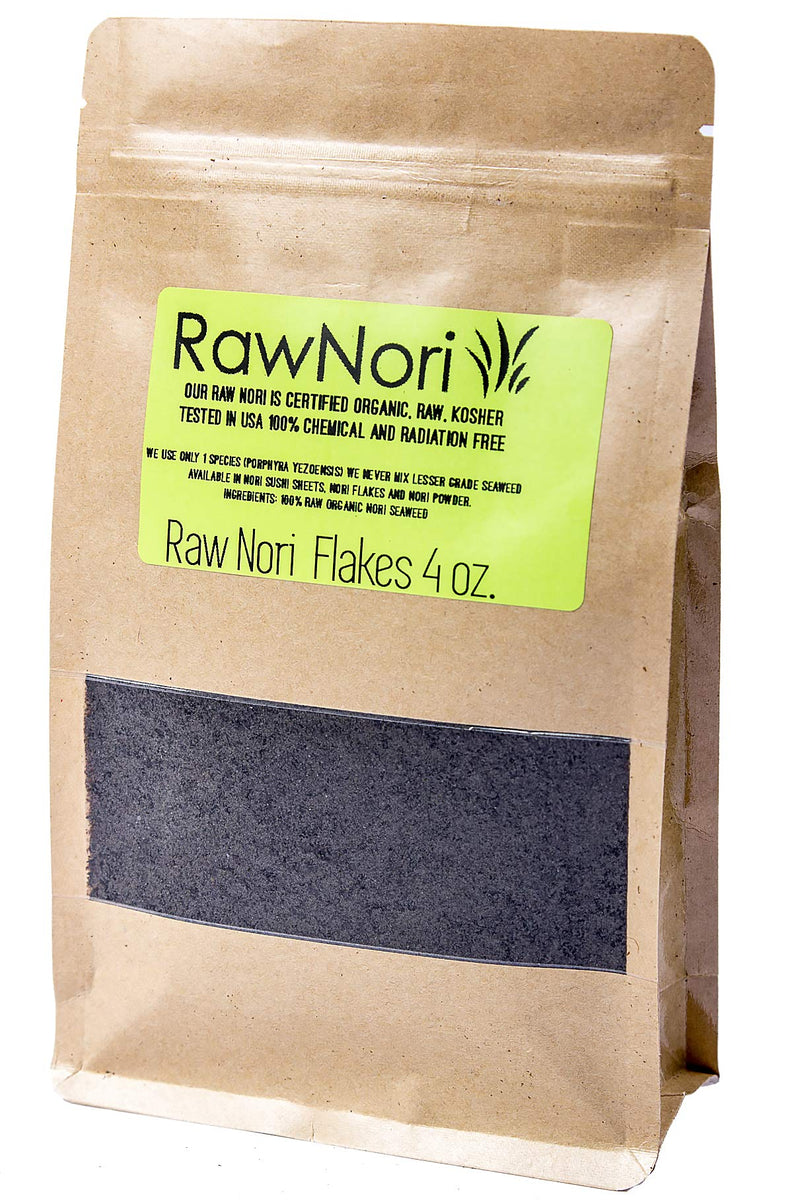 Organic Raw Nori Flakes Vegan 2 oz / 56.6 g Non-GMO, Dried Sus Organic Raw Nori Flakes Vegan 2 oz / 56.6 g Non-GMO, Dried Sus