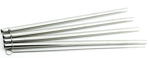4 Pack Cocostraw for Bubba Envy 24 oz Big Tumbler PerfectFIT 18/8 Stainless Steel Drinking Straws With Cleaning Brush