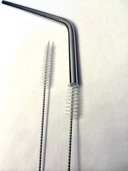4 PACK LONG Drink Straw Cleaning Brush (set of 4) 10.25" Stainless Steel CocoStraw Drinking