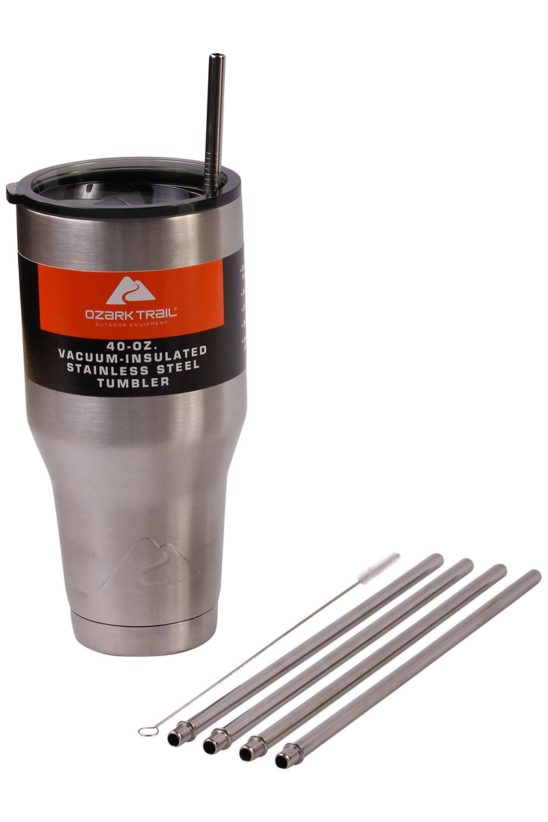 CocoStraw 4 Wide 40-Ounce Stainless Steel Straws (NO Cup) for 40 oz Oz ...