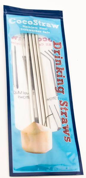 6 Bend LONG 30 oz Stainless Steel Straws fits Ozark Trail Ounce Double-Wall Rambler Vacuum Cups CocoStraw Drinking Straw