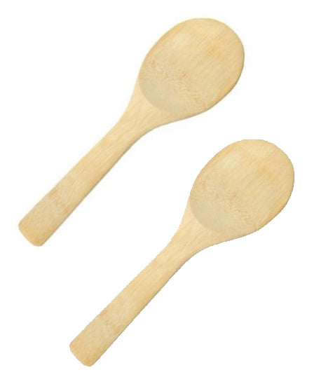 Bamboo Rice Paddles 2pcs Natural Sustainable Wood Spatula for Kitchen Rice Cooker