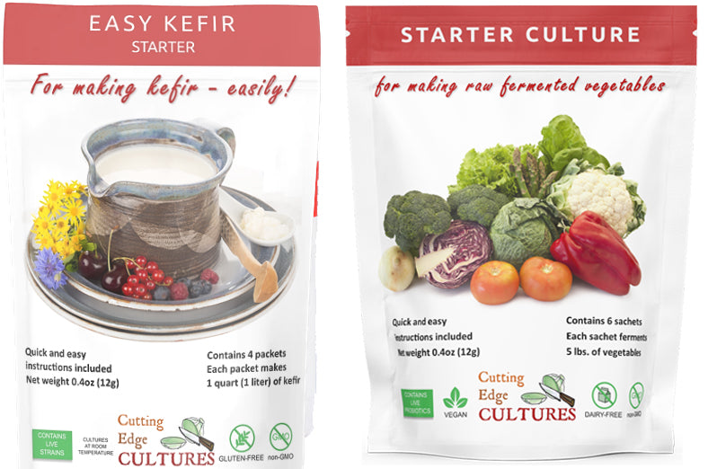 Cutting Edge Cultures Vegetable Starter Culture, 6 Pouches, 12g