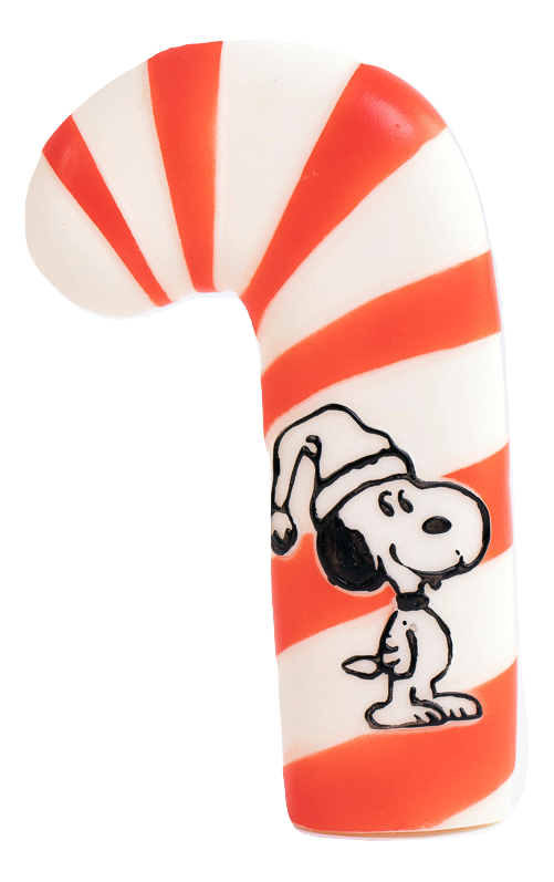Snoopy Candy Cane Dog Toy Peanuts Christmas Vintage Collectable Squeak –