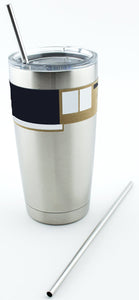 Stainless Steel Drinking Straw fits Yeti RTIC Tumbler Rambler Cups - CocoStraw Brand - for 20 oz