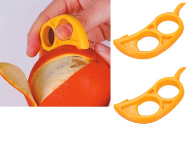 2 pack Citrus Orange Peelers - EZpeel Brand 2 Hole Style