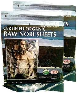 Raw Organic Nori Seaweed Sheets 100 pack