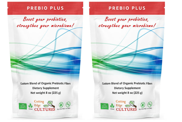 Cutting Edge Cultures Prebio Plus Prebiotic Fiber Powder BEST Custom Blend of Organic Prebiotic Fibers Dietary Supplement 8 oz