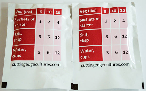 Cutting Edge Cultures Vegetable Starter Culture, 2 Pouches, 4g