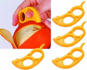 4 Pack Citrus Orange Peeler - EZpeel Brand Lemon Peeler