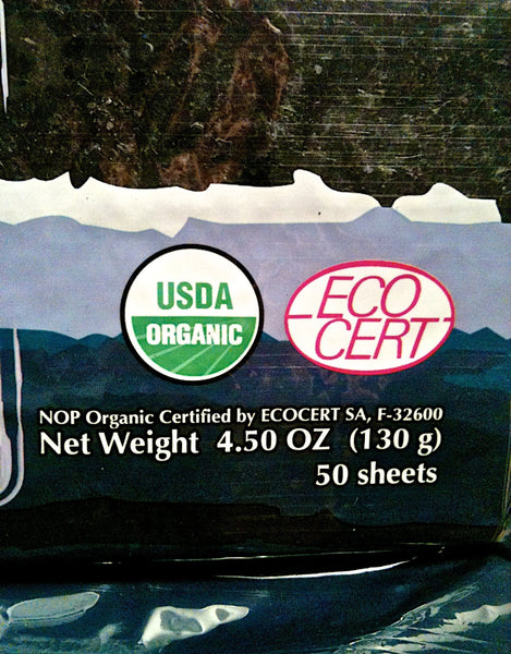 Raw Organic Nori Sheets 50 qty + Banana Slicer - COMBO - Certified Vegan, Raw, Kosher Sushi Wrap Papers - Premium Unheated, Un Cooked, Untoasted, Dried - RAWFOOD