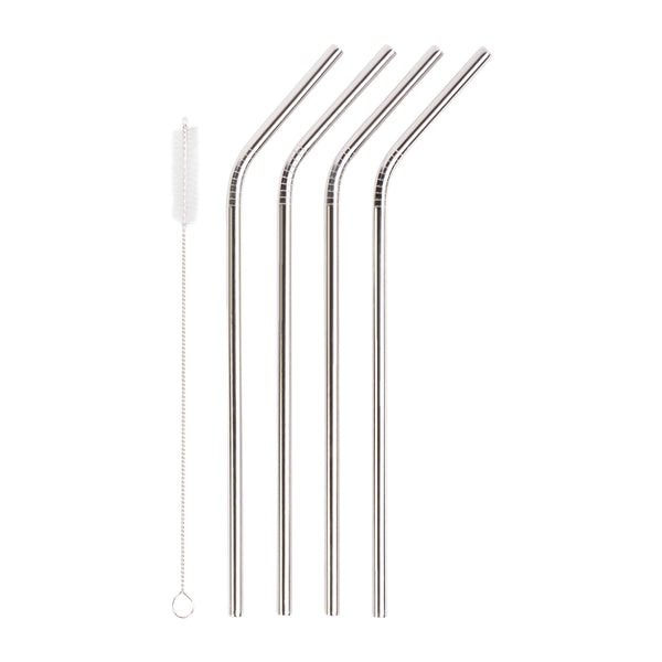 4 Pcs Reusable Metal Drinking Straws 8.5 Inch Stainless Steel Straw 6m –