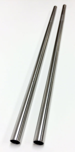 EXTRA LONG Stainless Steel Drinking Straws 10.5" Length 2 Qty - Wide Straight