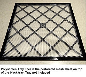 11" x 11" Polyscreen Mesh Tray Screen Replacement Inserts Fits 4 Tray Excalibur Dehydrators, 4 Pack Plastic